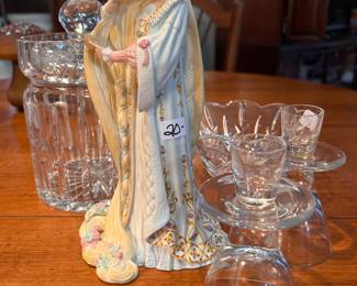 LENOX Rapunzel and hand blown candlesticks