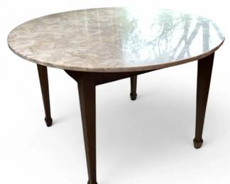 Round Marble Topped Games Table