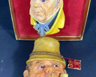 Vintage Bossons Chalkware Paddy The Irishman And Mr Micawber