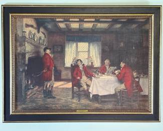 Framed Print of The Hunt Breakfast by Artist Frank M Bennett