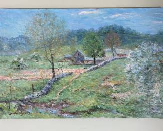 John Clymer Impressionist Painting on Canvas