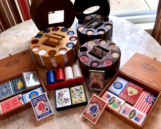 Vintage Poker Chips and Playing Cards