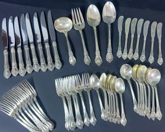 02 51Piece Heirloom Stanton Hall Sterling Flatware Set