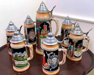 04 Rare Collection of Hudepohl 14K Steins