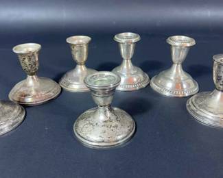 Weighted Sterling Candlestick Holders