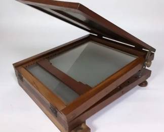 Wooden Glass Photo Retouching Desk