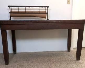 Oak General Store Work Table With Piqua Paper Cutter