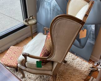 French linen Bergere chair $200 + tax
