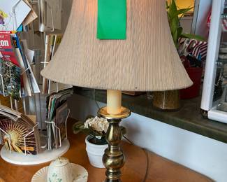 Classic heavy brass baluster table lamp $48 + tax
