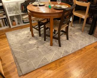 Large gray and cream area rug