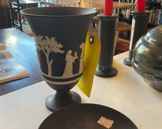 Wedgwood black jasperware neoclassical “sacrifice vase” $122.50 + tax