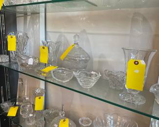 Cut crystal vases