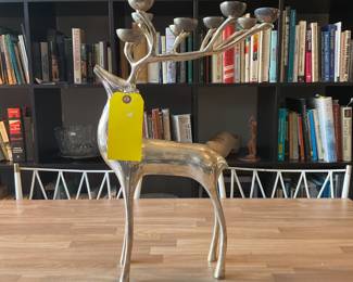 Silver plated reign deer candelabra $70 + tax