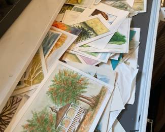 Small original watercolor illustrations 