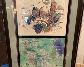 Napa Valley watercolor map $175 + tax