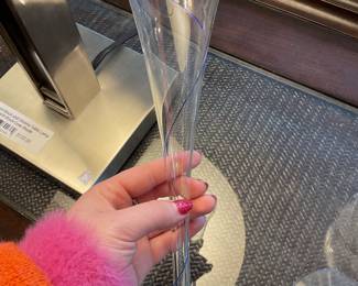 Contemporary champagne flute set (4) $62.50 + tax