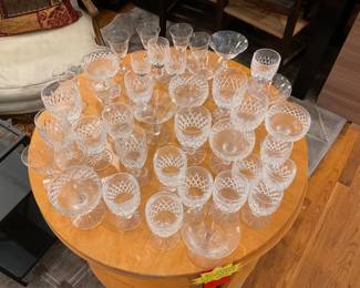 Cut crystal glasses