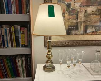 Heavy weighted traditional style brass lamp base