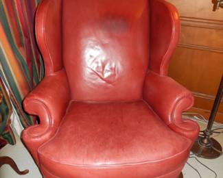 NORWALK LEATHER WING BACK CHAIR