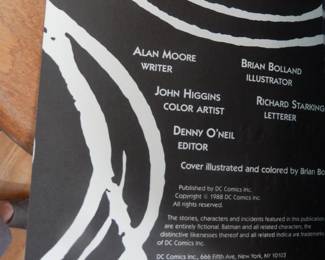 BATMAN THE KILLING JOKE VERY RARE HIGH GRADE SPINE NEVER BROKEN