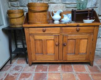 Primitives: Dry Sink, sugar pales, crocks and much more!