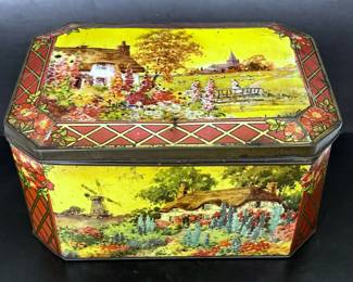 Antique English Biscuit Tin