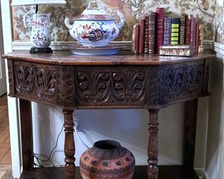 Antique English oak Credence table