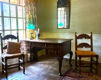 Antique English Partners Desk