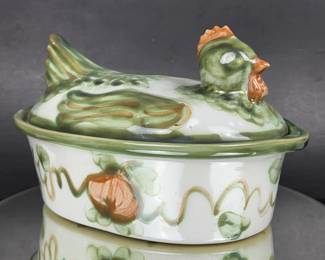 Vintage stoneware hen on nest casserole dish by John B Taylor