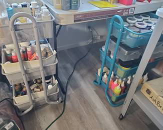 Paint mostly acrylic and glass. Many choices available! Come and see!