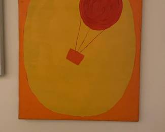 Abstract Hot Air Balloon Painting (16” x 20”