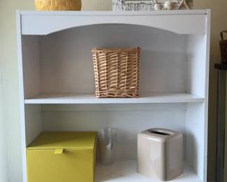 White Wooden Bookshelf (36 x 14 x 9”)