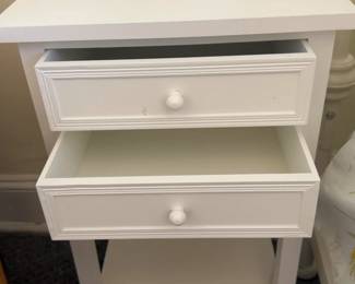 White Nightstand with Drawers (27 x 16 x 12”)