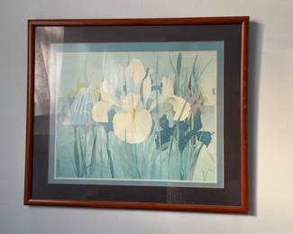 Iris Floral Watercolor Print (24.5” x 21”)