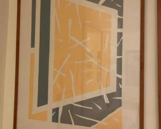Original Japanese Modern Abstract Art by jjon Glidden 1981 (22.5” x 31”)