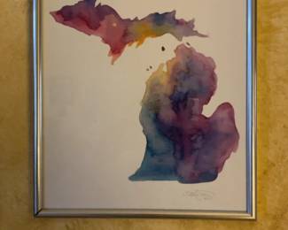 Michigan Watercolor Print (11.5” x 14.5”)