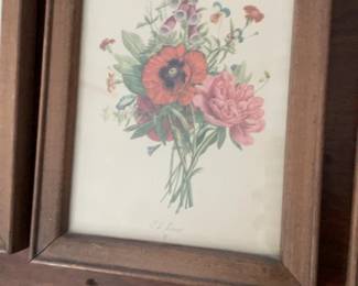 Antique Floral Prints from 1934 - sold individually (9” x 7”)
