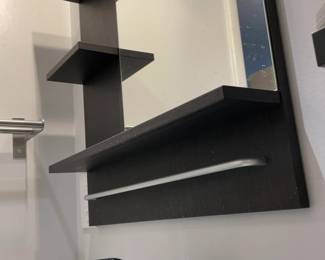Bathroom Mirror Vanity with shelves and towel rack (23.5” x 30.5”)
