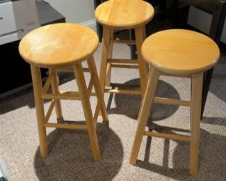 24” wood barstools (sold individually - three available)