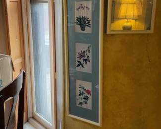 Floral Botanical Print Framed Prints (9” x 28.5”)