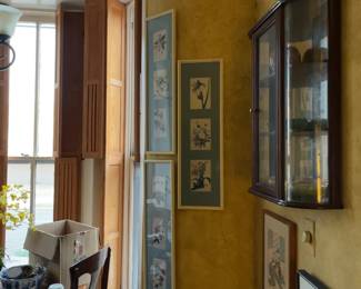 Floral Botanical Print Framed Prints (9” x 28.5”)