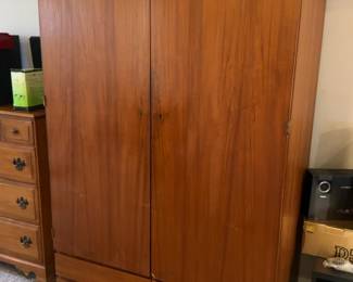 Wooden Wardrobe (45.5” x 25.5” x 77.5”)