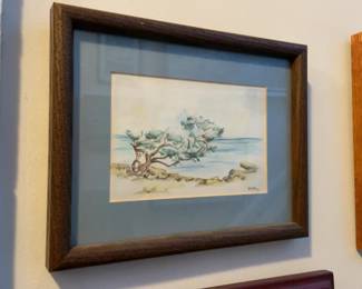 Watercolor Painting of Coastal Scene in Aruba - 1992 (8” x 10”)