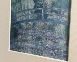 Framed Print - Monet's Water Lilies Bridge (7.5” x 7.5”)