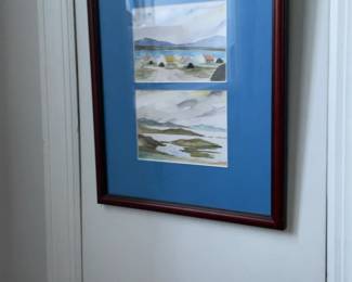 Watercolor Painting Landscape Duo (14.5” x 11.5”)