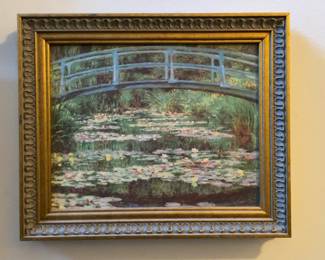 Monet's Japanese Footbridge Painting (11” x 13”)