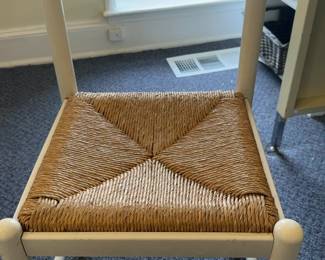 Wooden Chair with Woven Seat