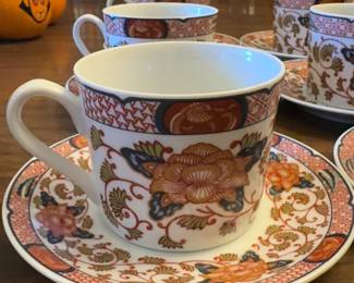 Japanese Floral Teacups and Saucers - Peony Collection from Georges Briard - Price Per Item 