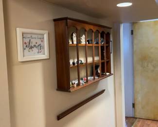 Wall-Mounted Display Cabinet (22.5” x 35.5”) with detached floating shelf below (NOTE: items on cabinet are not included)