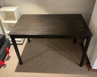 Black Wooden Desk (29.5” deep x 47” wide x 28.5” tall)